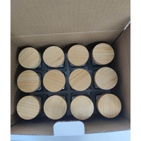 Logo personnalisé 12pcs 4oz pots à épices en verre transparent avec couvercle en plastique de bambou ensemble de conteneurs vides pour assaisonnement de cuisine outils pour herbes et épices