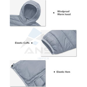 Men's Warm Hooded Winter Puffer <b>Jacket</b> Windproof, Lightweight Quilted Coat with <b>Packable</b> Design Outdoor Travel Sports Ready - Product Image 6