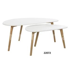 Table basse ronde en métal avec bord argenté brillant - Product Image 6