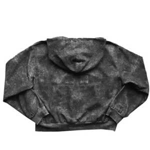 Sweat à capuche zippé surdimensionné hip hop vintage de haute qualité délavé à l'acide 100% coton pour hommes - Product Image 3