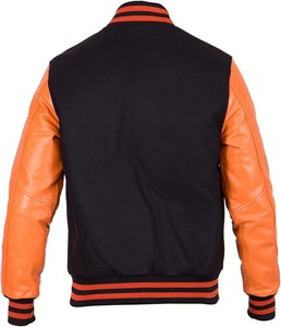 Chaqueta Bomber de Camuflaje Unisex de Alta Calidad con Mangas de Cuero, Impermeable, Cortavientos, Personalizable para Equipos Universitarios - Product Image 6