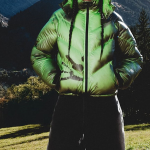 Veste matelassée à capuche coupe-vent vintage en tissu épais avec logo imprimé personnalisé, effet de changement de couleur, veste thermoréactive - Product Image 5