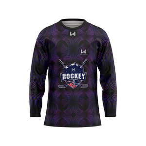 Maillots de hockey sur glace unisexes en polyester 100% avec logo personnalisé imprimé, 4 jeux, extensible dans les quatre sens, respirant, évacuant l'humidité - Product Image 4