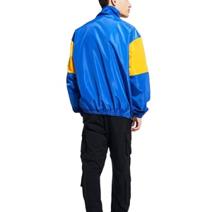 Veste coupe-vent en nylon à fermeture éclair intégrale, broderie du logo de la marque, tailles plus grandes, veste coupe-vent à enfiler pour hommes et jeunes - Product Image 6