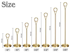 Élégant porte-cartes de forme ronde fini or polyvalent pour numéros de table Menus Photos Événements et cadeaux d'entreprise - Product Image 4