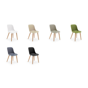 Chaise de salle à manger contemporaine en plastique, modèle Shell N, pour la maison, le bar et l'atelier - Product Image 3