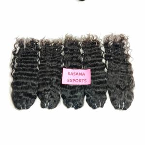 Tissage Pas Cher Bundle 100% Temple Indien Traitement Naturel Aucun Cuticule Aligné Fabrique Des Extensions De Cheveux Humains Non Transformés - Product Image 3