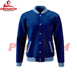 Chaqueta Bomber de Primera Calidad, Chaqueta Universitaria Elegante con Logotipo y Números Bordados, Nuevo Diseño con Cierre de Botones a Presión - Product Image 3