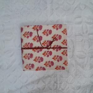 สมุดบันทึกปกผ้าพิมพ์ลายบล็อกพร้อมกระดาษทำมือและเชือกผูกไดอารี่นักเรียนสำนักงานและวารสาร - Product Image 4