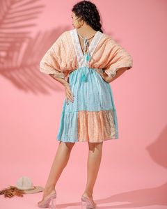 2025 été décontracté robe courte pour les femmes Style doux sans manches coupe ajustée robe imprimée - Product Image 1