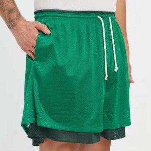 Venta caliente de alta calidad Casual Essentials Shorts Hombres Etiqueta impresa Gimnasio Correr Baggy Short Transpirable 100% Pantalones cortos de algodón - Product Image 6