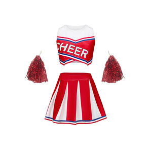 Fournisseur de tenues de cheerleading pour filles, ensembles imprimés sur mesure, 100% polyester, tenue à séchage rapide pour les équipes scolaires, la danse - Product Image 2