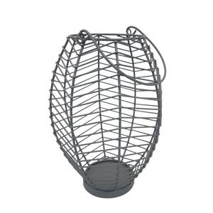Lanterne en fer pour décoration de Table de maison et de jardin, couleur grise soudée, support de lampe à thé de taille Standard en vrac, nouvel arrivage - Product Image 1