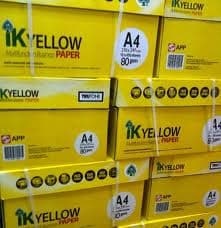 IK Yellow High Quality 100% Wood Pulp A4 Newsprint <b>Paper</b> in White 80gsm 75gsm 70gsm for Office Use 5 REAMS/500 Packaging - Product Image 3