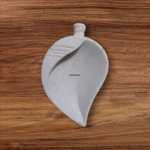 Bol à fruits en marbre sculpté à la main blanc pur cadeaux de décoration Diwali de luxe bol en marbre sculpté à la main exclusif pour la maison ou le bureau - Product Image 1