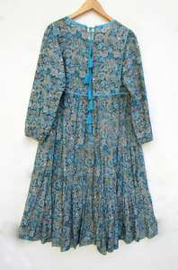 Top vente Designer à la recherche coton tissu confortable dames femmes décontracté impression Maxi robes dans Unique à la mode Style ensemble - Product Image 2