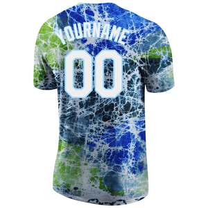 Camiseta de manga corta Unisex con tinte de corbata y logotipo personalizado hecho en fábrica, Camiseta estampada de verano de media manga con cuello redondo de algodón polivinílico de secado rápido - Product Image 3