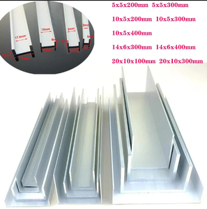 Profilé en aluminium en forme de U guide en aluminium rainuré Fente pour carte Verre fixe intérieur CNC usinage coupe autre matériel - Product Image 2
