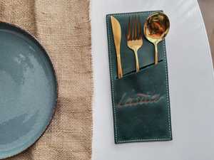 Porte-couverts en cuir fait main pour organisateur de salle à manger de Restaurant support de stockage de couverts Vintage LRCH-0039 - Product Image 3