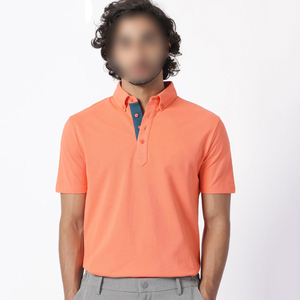 Polos informales de manga corta para hombre, ropa de calle a la moda, la mejor tela, color sólido, polos para hombre - Product Image 1