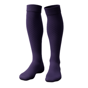 Chaussettes de sport hautes en jacquard nid d'abeille violet foncé OEM pour le sport - Product Image 3