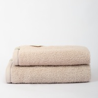 Juego de Toallas Nina Ricci Premium de Algodón Tejido, Desechables, Ecológicas, Suaves para la Piel, de Secado Rápido, Color Sólido, 2 Piezas, para Cara y Baño, de Fibra Larga