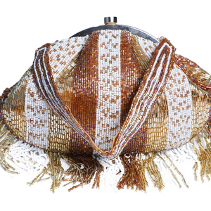 Pochette de Soirée Élégante Bohème Vintage de Créateur Broderie Perles Mariage Fête Femme Daim Ouvert - Product Image 1
