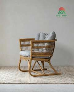 Canapé en rotin massif de style japonais, canapé en rotin réglable pour salon classique, fauteuil en rotin - Product Image 1