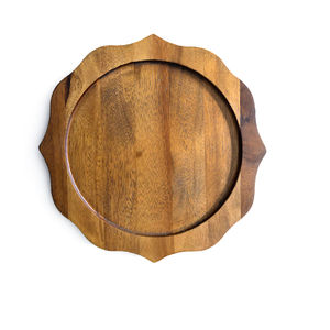 Placas cargadoras de madera de alta calidad al por mayor para la decoración de hoteles y bodas, la mejor placa cargadora de mesa para utensilios de cocina - Product Image 3