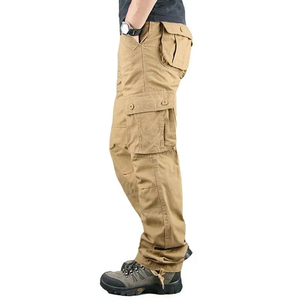 Pantalones deportivos informales hechos a medida para hombre, cómodos pantalones Cargo de algodón con bolsillos, pantalones de chándal - Product Image 1