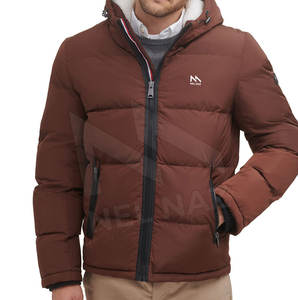 เสื้อแจ็กเก็ตขนเป็ดสำหรับผู้ชายเสื้อแจ็คเก็ตผ้าแคนวาสคอตั้งสำหรับฤดูหนาววัสดุออกแบบได้ตามต้องการ - Product Image 1