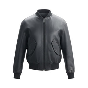 Chaqueta Bomber de Cuero para Mujer, Estilo Casual, Color Sólido (Personalizable), Nueva y Elegante 2026, Chaqueta de Cuero Genuino de la Mejor Calidad - Product Image 1
