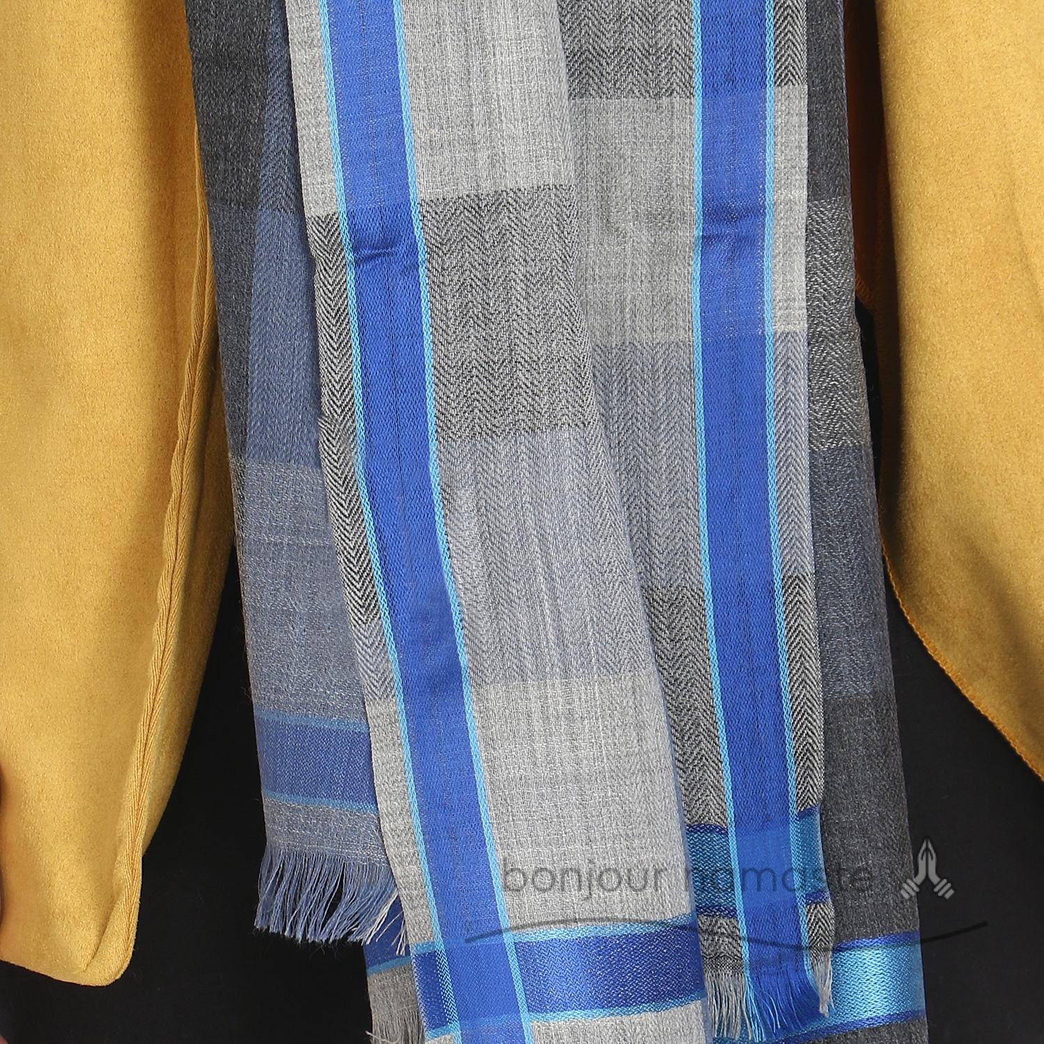 Blue and Gray Patterned