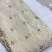 Tissu Butti teignable en pure soie, organza de qualité supérieure, vente en gros, pour saris, lehengas et dupattas ethniques de luxe, au mètre