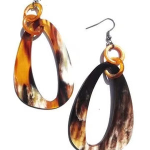 Venta caliente collar de cuerno de búfalo con cuentas de perlas pendientes de cuerno a juego, tamaño personalizable | Últimos hallazgos de joyería de diseño" - Product Image 1