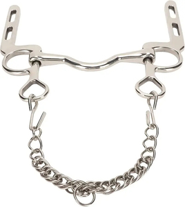 Mors à cheval en acier inoxydable de haute qualité avec chaîne à crochet et embout lisse pour l'équitation et l'équipement vétérinaire - Product Image 3