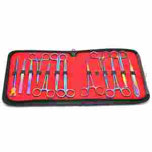 Juego de 13 piezas de tijeras quirúrgicas con logotipo personalizado, multicolor, arcoíris, diseño OEM, fórceps de precios de fábrica - Product Image 1