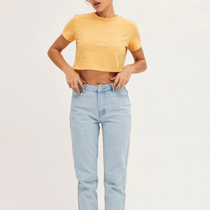 T-shirt haut court pour femme grande taille de haute qualité hauts d'été respirants fabriqués en usine au Pakistan - Product Image 5