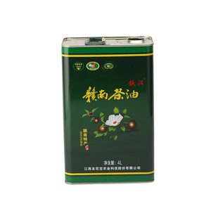 Vente en gros de boîtes en fer blanc carrées de 4L, de qualité alimentaire, vides, pour l'emballage d'huile d'olive, de forme rectangulaire, fabriquées par Rectified - Product Image 1