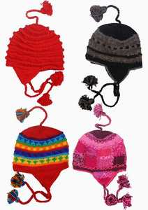 Bonnets d'hiver à oreilles couvrantes en laine de Nouvelle-Zélande 100% tricotés à la main avec doublure en polaire - Product Image 3