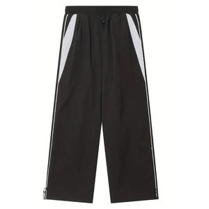 Pantalones Deportivos de Hombre Personalizados por el Fabricante, Estilo Jogger, con Parches, Doble Cintura, Rayas Laterales, Pantalones Deportivos de Nailon Cortavientos para Hombre - Product Image 5