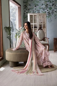 Gaun ayam Kari cantik untuk wanita terbaru 2025 koleksi gaun rumput chihankari buatan tangan Muslin Jhalar Yok Anarkali Gaun - Product Image 4