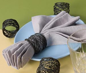 ห่วงรัดผ้าเช็ดปากทำจากโลหะผสมเหล็กอันน่ามองสำหรับการสังสรรค์ในครอบครัวและของตกแต่งงานปาร์ตี้โต๊ะที่ยอดเยี่ยมเน้นความโดดเด่นสำหรับโต๊ะอาหาร - Product Image 4