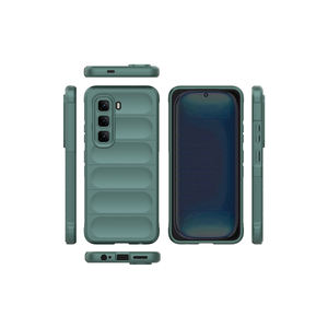 Coque en silicone flexible ethnique Infinix Hot 50 4G avec design de surface arrière creuse Bleu foncé-A53 Protection de téléphone portable - Product Image 4