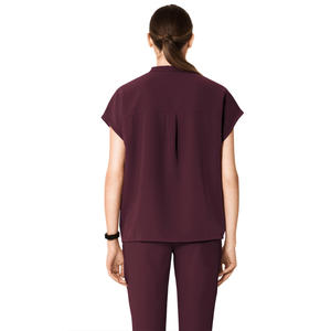 Tenues d'hôpital pour femmes avec logo personnalisé, ensembles d'uniformes Dolman grande taille, matière en jersey extensible chirurgicale, détection directe des aiguilles - Product Image 4