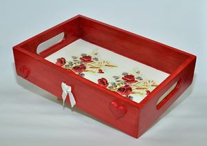 Plateau en MDF fabriqué à la main avec illustration unique, parfait pour la décoration du salon servant les invités et les arrangements de table - Product Image 6