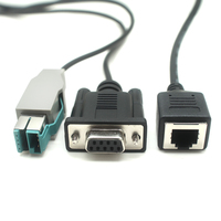 Cable RJ12 Hembra DB9 RS232, Conversor de Puerto Serie, Conectividad USB, Alimentación de 12V, Conductor de Cobre Estañado, Aislamiento de PVC, Industrial