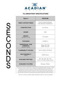 Bandera DE SEGURIDAD Precaución Esgrima Vinilo amarillo brillante Malla de poliéster recubierta de extrusión Segundos 19210-BK BrighKnit - Product Image 2