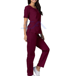 Professional Made Quick Dry Medical Women <b>Scrub</b> <b>Top</b> Custom Design 100% Cotton Needle Detection High Quality Seamless Hospital - Product Image 6