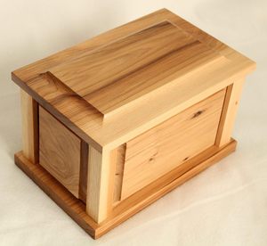 Hickory Wood Cremation Urn Wooden <b>Box</b> Urns <b>for</b> <b>Ashes</b> Adults Women Men - Product Image 3